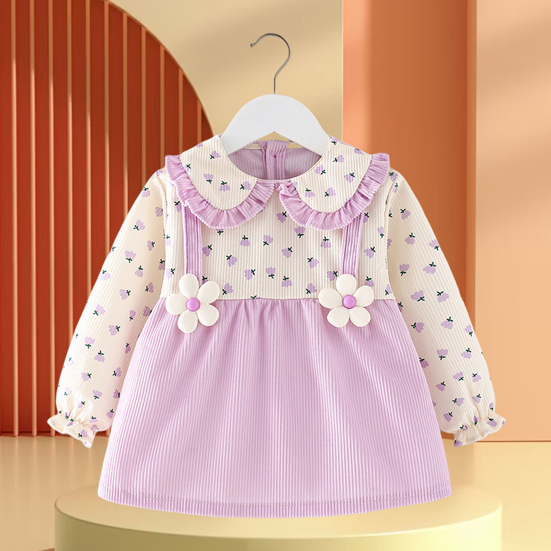 Smock baby girl PANA otoño e invierno a prueba de agua anti-sucio niños comiendo babero bebé vestido inverso ropa protectora delantal