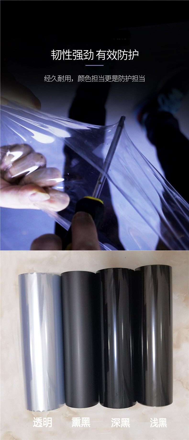 Car Headlight Blackening Film, Rear Taillight Matte Film, Car Light Color Changing Film, Glossy Black Translucent Low-Adhesion Protective Film