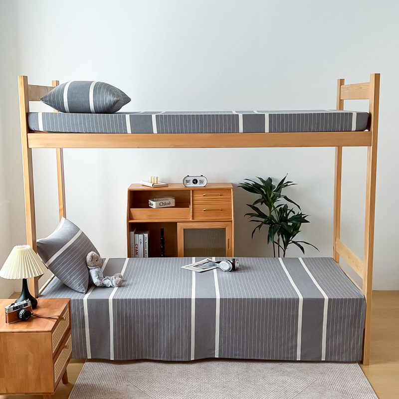 Al comienzo de la temporada escolar, ropa de cama de tres piezas para dormitorios de estudiantes universitarios de algodón de clase A, sábanas generales y fundas de edredón se pueden lavar a máquina