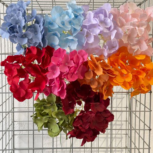 Single artificial hydrangea wedding ceremony hall aisle runner flower hotel stage arch decoration artificial flowers