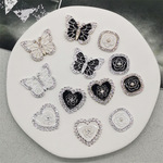 小香风山茶花手工diy配饰蝴蝶饰品小配件发饰手机壳鞋包装饰材料