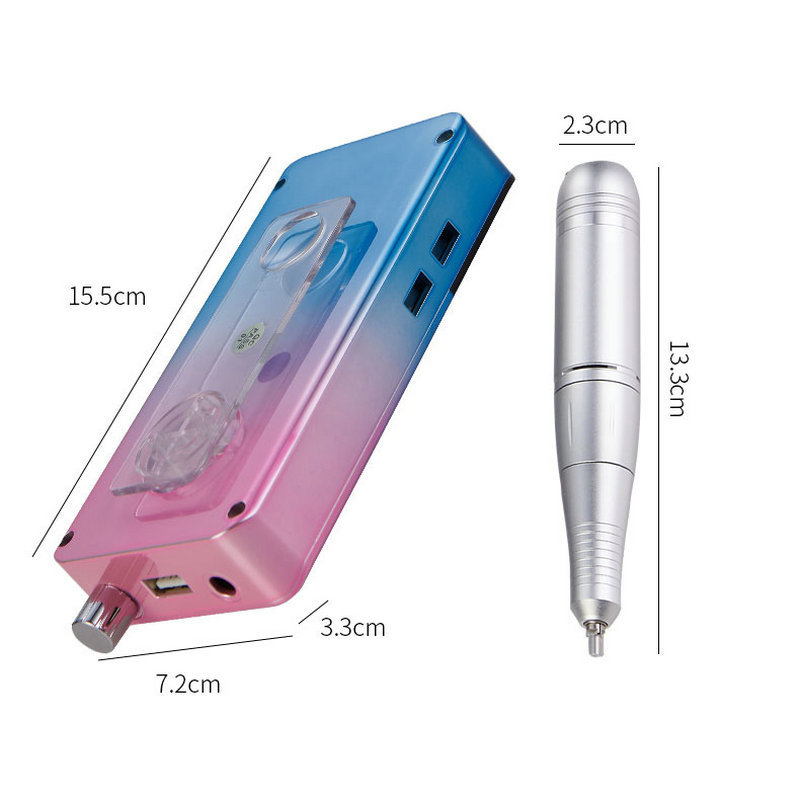 Polizador de manicuras de almacenamiento eléctrico polizador de manicuras de manicuras de manicuras de eliminación profesional de manicuras de piel muerta 45000 rpm