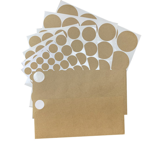 Aircraft box sealing sticker kraft paper self-adhesive label custom-made 8-wire round super sticky LOGO trademark customization