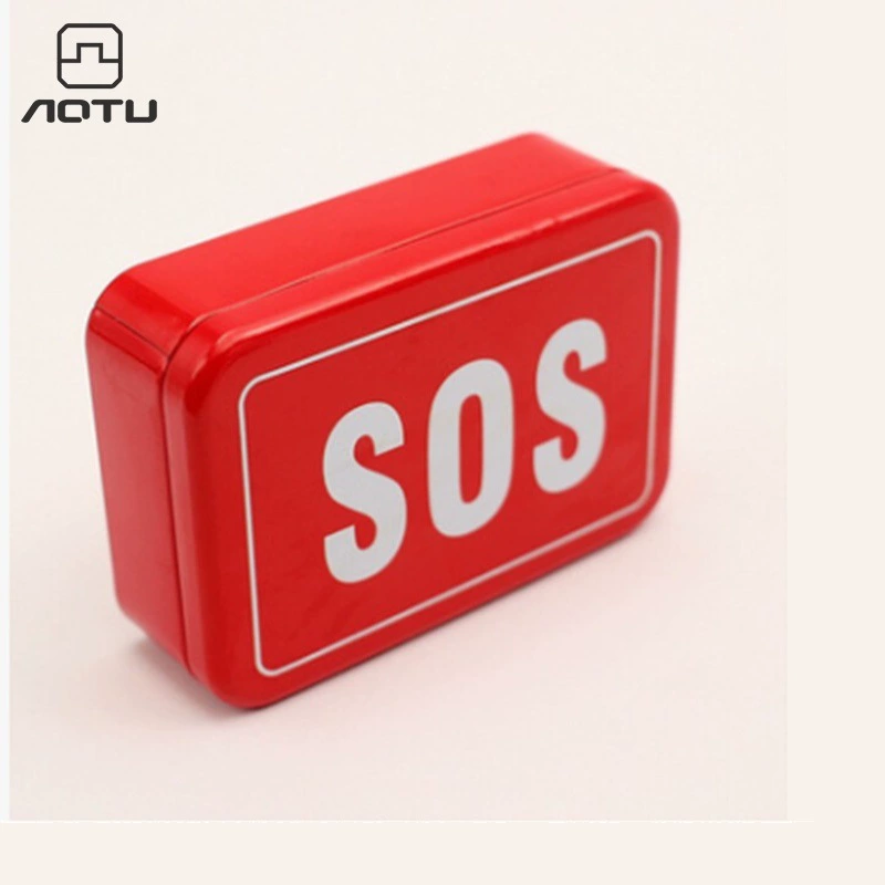 Вогнуто-выпуклый ящик для хранения инструментов для выживания в дикой природе уличный аварийный мешок SOS ящик для выживания железный ящик для выживания AT9016-1