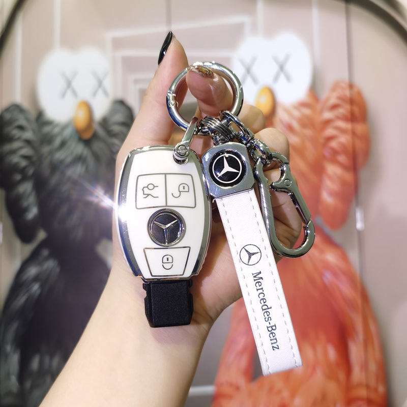 適用奔馳e300l鑰匙套c260l車a200l女glc扣gla男glb220女gle350殼