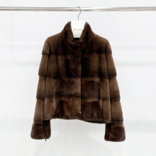 2024年冬季进口天鹅绒水貂皮草整貂貂皮大衣女短款潮流短款显瘦