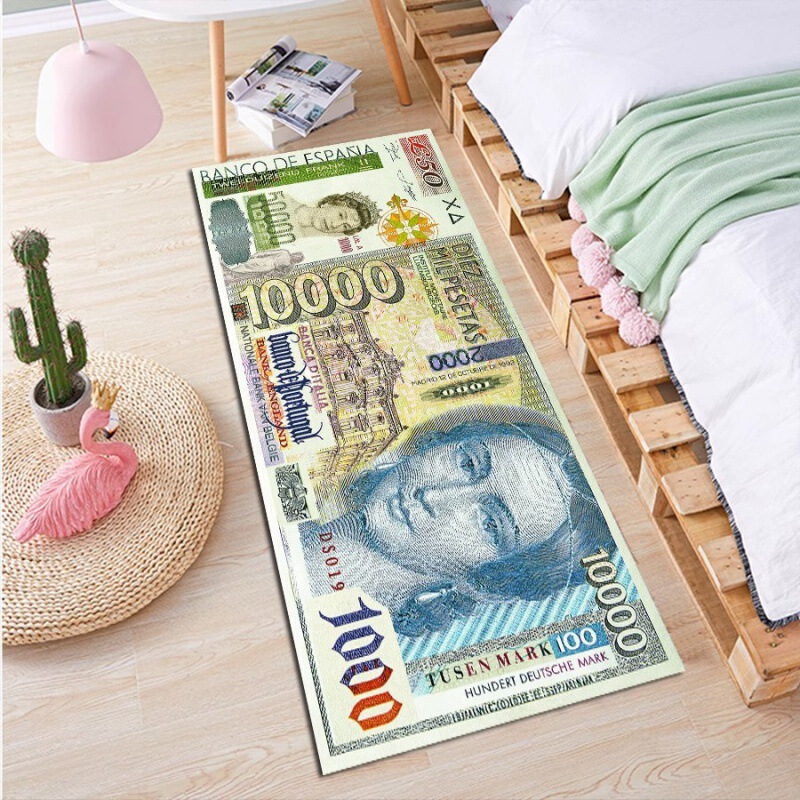 Cross-Border Temu American-Style Dollar Bill Pattern Crystal Velvet Living Room and Bedroom Bedside Rug, Stain-Resistant, Wear-Resistant, Easy to Care For, Cooling Floor Mat Cross-Border Temu American-Style Dollar Bill Pattern Crystal Velvet Living Room and Bedroom Bedside Rug, Stain-Resistant, Wear-Resistant, Easy to Care For, Cooling Floor Mat