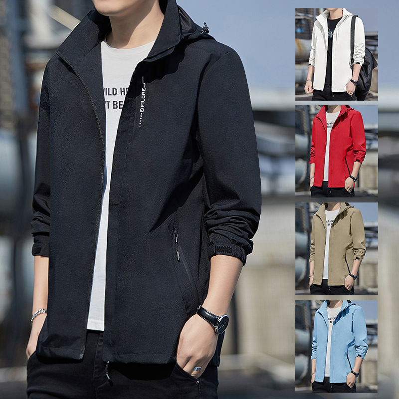Chaqueta deportiva para hombres 2024 primavera nueva moda casual vestir impermeable chaqueta al aire libre ropa de hombre image 2