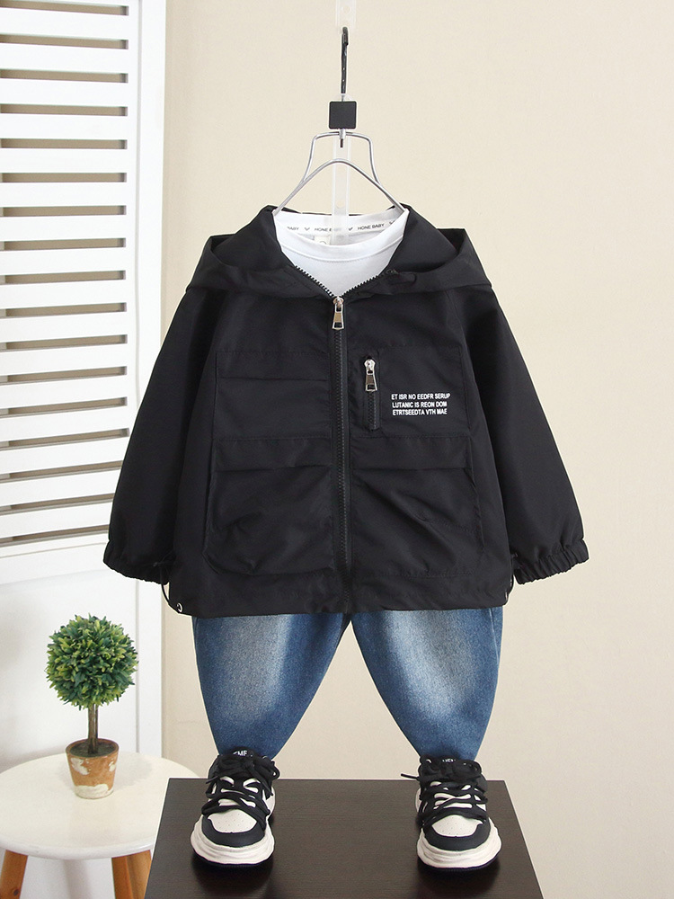 6183 Chaqueta para niños Moda de otoño Ropa de carga hermosa para bebés 2024 Chaquetas de primavera y otoño para niños nuevos