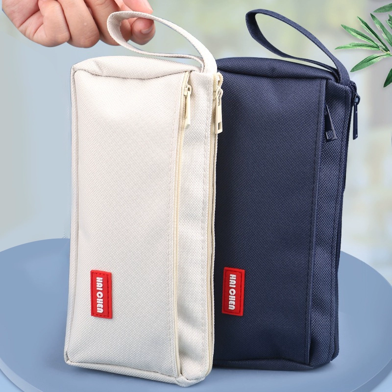 Простой двухслойный пенал для учащихся начальной школы, пенал для учащихся младших классов средней школы, красивый пенал большой вместимости, простой для учащихся начальной школы.