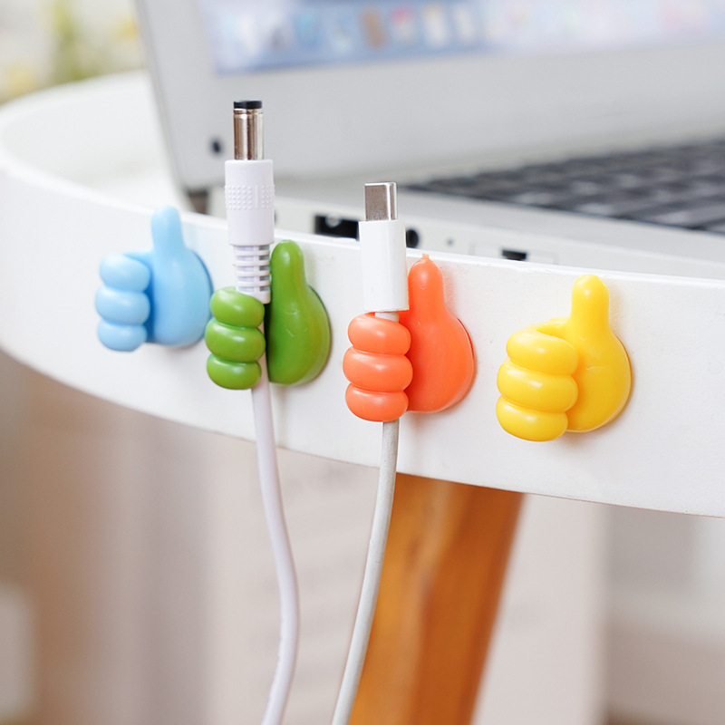 親指フック多機能データケーブル固定クリップ電線収納強力ビスコースかわいい穴開けしないケーブル|undefined