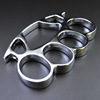 Cross -border thickened large round head finger tiger four -finger ring fist ring ring rings self -defense supplies hand buckle bracelet support