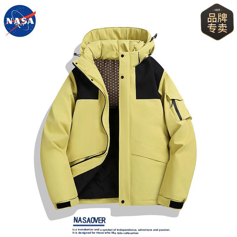 NASA invierno al aire libre calentamiento de algodón de grafeno pareja chaqueta con capuzas casuales a prueba de frío chaqueta de algodón de asalto hombre