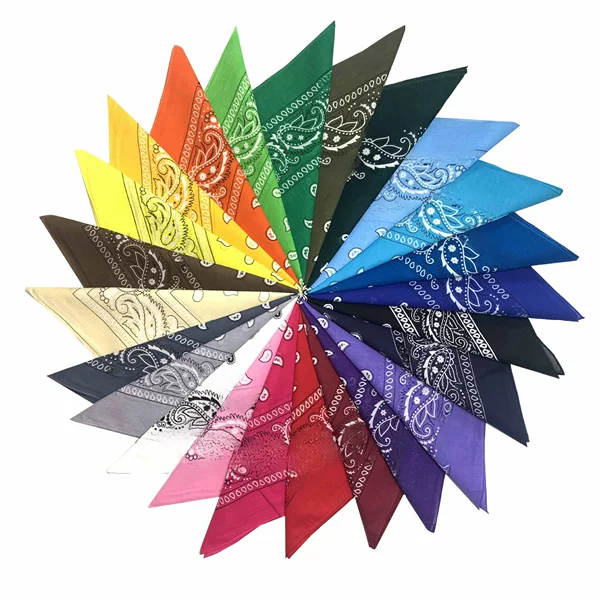 Factory direct 54cm cotton cashew flower square outdoor sports hip-hop hiphop trend cotton scarf spot