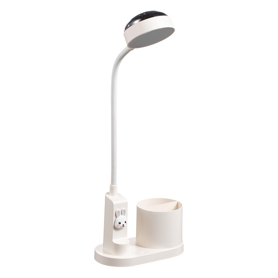 2022 nuevo creativo usb recargable lámpara de proyección LED estudiante dormitorio aprendizaje protección para los ojos fantasma pluma titular lámpara de escritorio