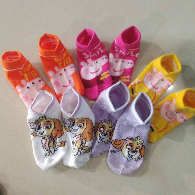 Children's Cartoon Cotton Socks Peppa Pig Paw Patrol Minions Various Cartoon Stock Children's Socks