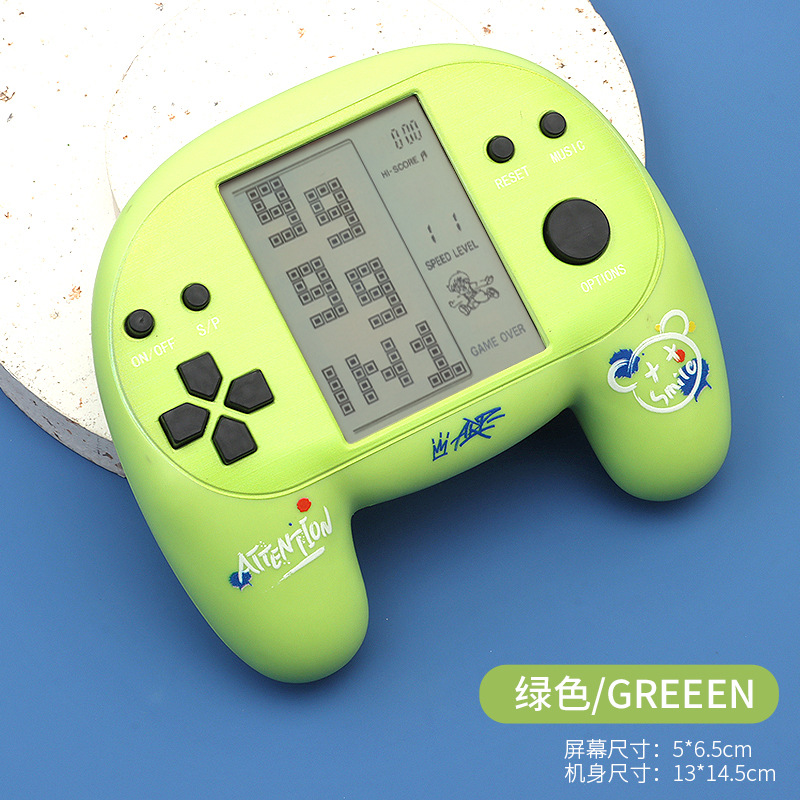 핸들 클래식 게임 기계-녹색