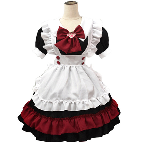 Halloween Vampire Little Devil Maid Lolita Gothic Black and Red Maid Cos Anime Cosplay Costume