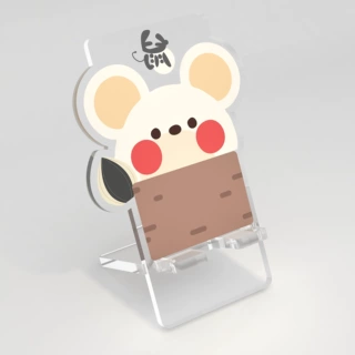 亚克力桌面手机支架 定制动漫卡通生肖组合透明手机支架