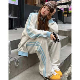 东大门卫衣运动服跑步套装女春秋学生宽松显瘦韩版时尚休闲两件套