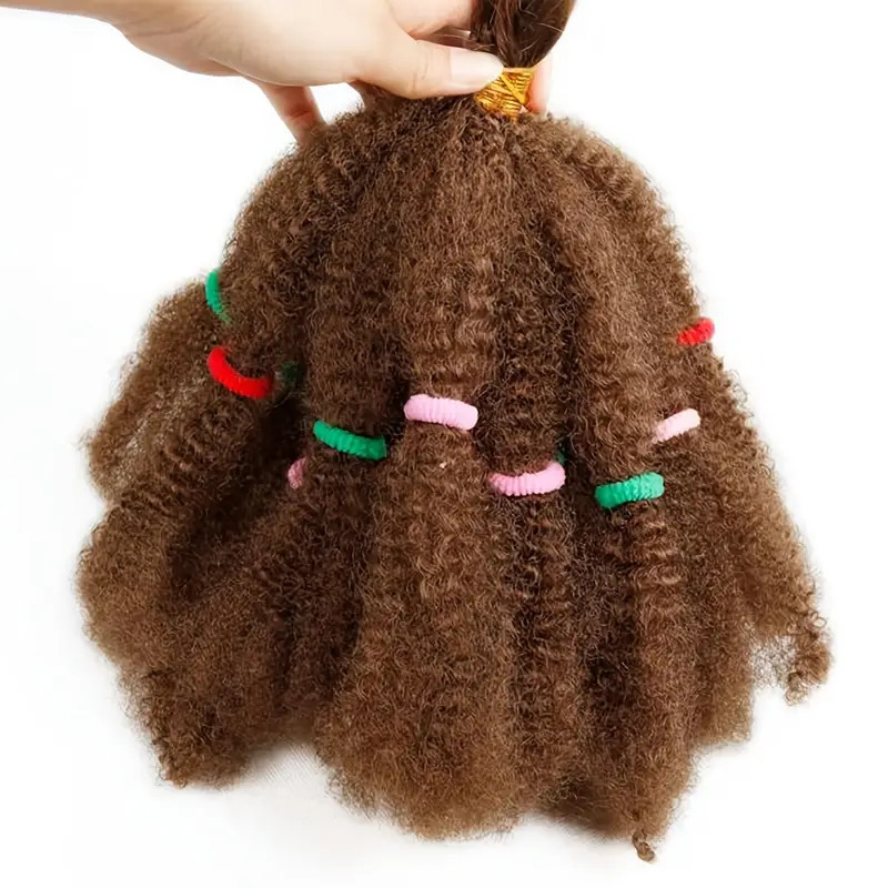 Peruca Caterpillar Afro kinky twist crochet trenzas de cabello Africano trenzas sucias 10