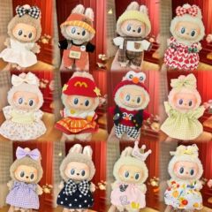Labubu ベビー服 17cm ペンダント第一世代と第二世代のビニールぬいぐるみ交換服セットのみに適用されます。