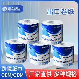 外贸出口厕所卷纸纸巾卷纸厕所用原生木浆卷纸酒店用卫生纸定制