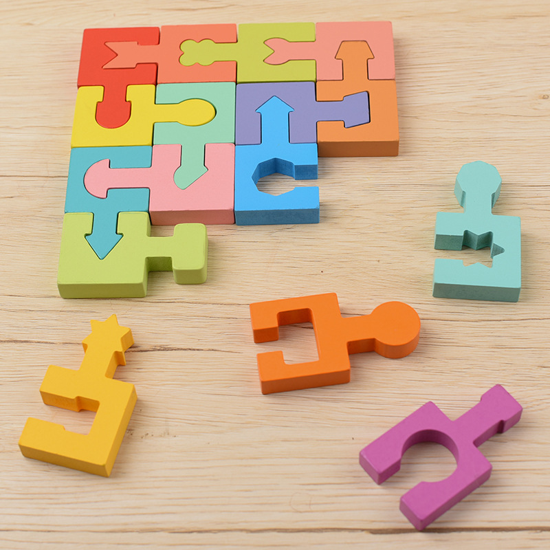 子供の知育玩具ベビーパズルモンテッソーリ幾何学的形状マッチングビルディングブロック手と目の動きの調整ロジックトレーニング|undefined