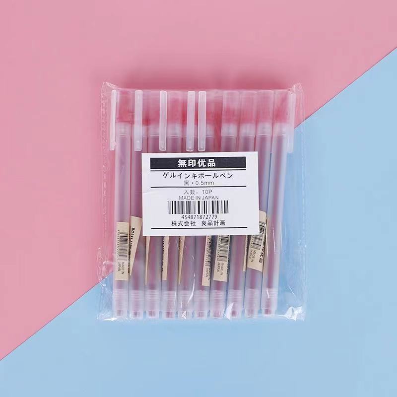 Estilo antiguo pull cover pluma de gel estilo no impreso buen producto pluma de tinta de gel color 10 color estudiante papelería pluma examen pluma de agua