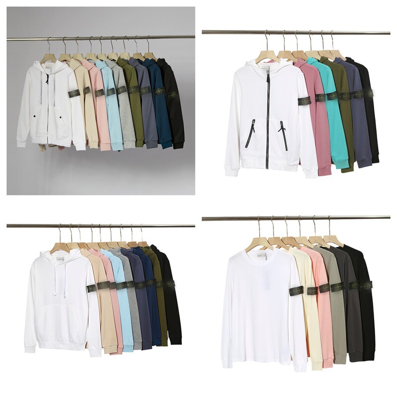 Cross-Border High-Quality Stone Round-Neck Badge Short-Sleeve Long-Sleeve Casual Sweatshirt Unisex Couple New