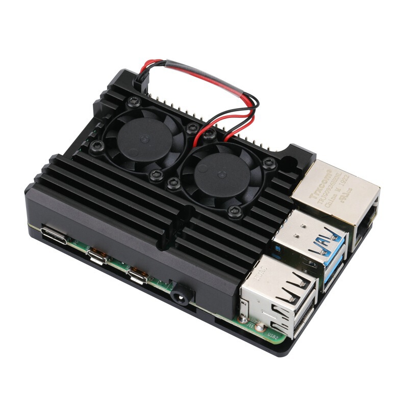 Raspberry Pi Metal 4 generation shell Raspberry Pi 4 Generation B + aluminum alloy box 4b heat dissipation shell accessories