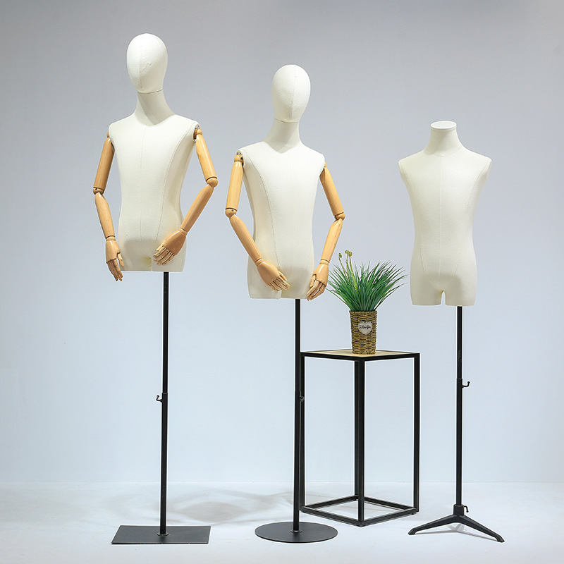 Korean version fashion brand model prop male half body dummy display rack for clothing store showcase suit model