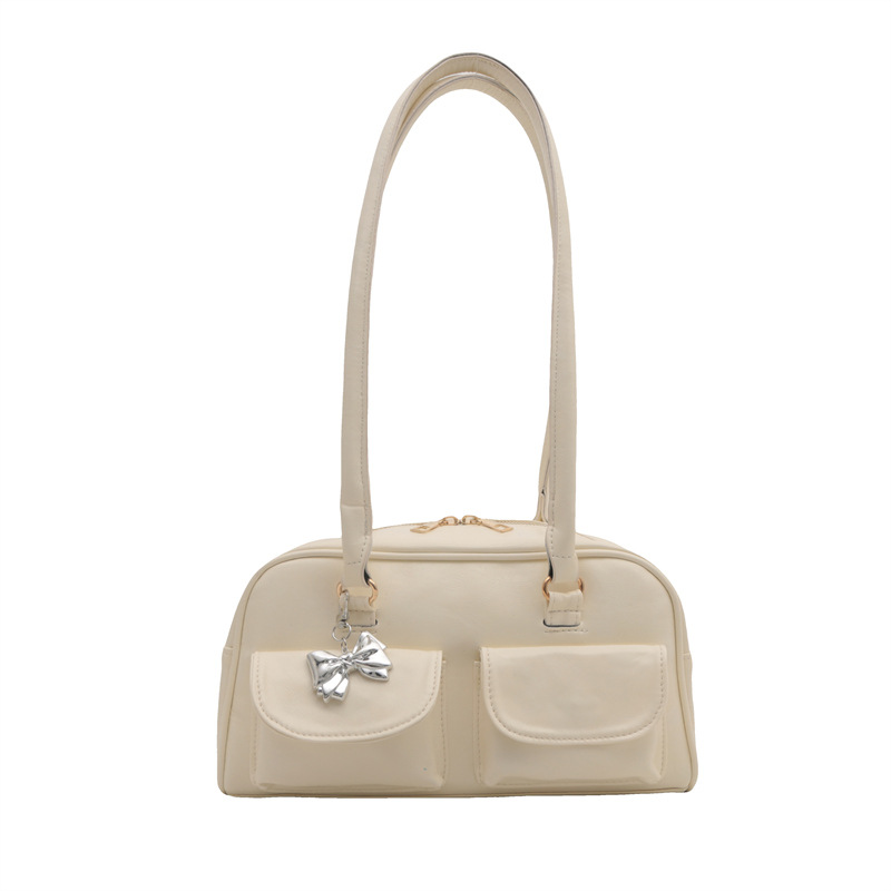 Bolsa de brazo retro para mujeres 2025 nueva textura de un solo hombro bolso de mano nicho de gran capacidad Volkswagen bolso de doble bolsillo