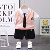 Summer set, children's summer clothing, western style, with short sleeve, wholesale