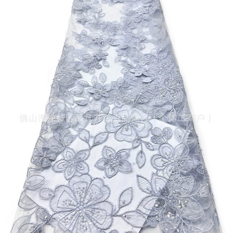 Francés ricos y famosos temperamento pequeño vestido de encaje flor ligero lujoso alto sentido vestido de noche vestido de tela
