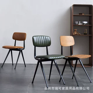 工业风椅子loft北欧复古铁艺美式乡村简约做旧咖啡厅酒吧家用餐椅