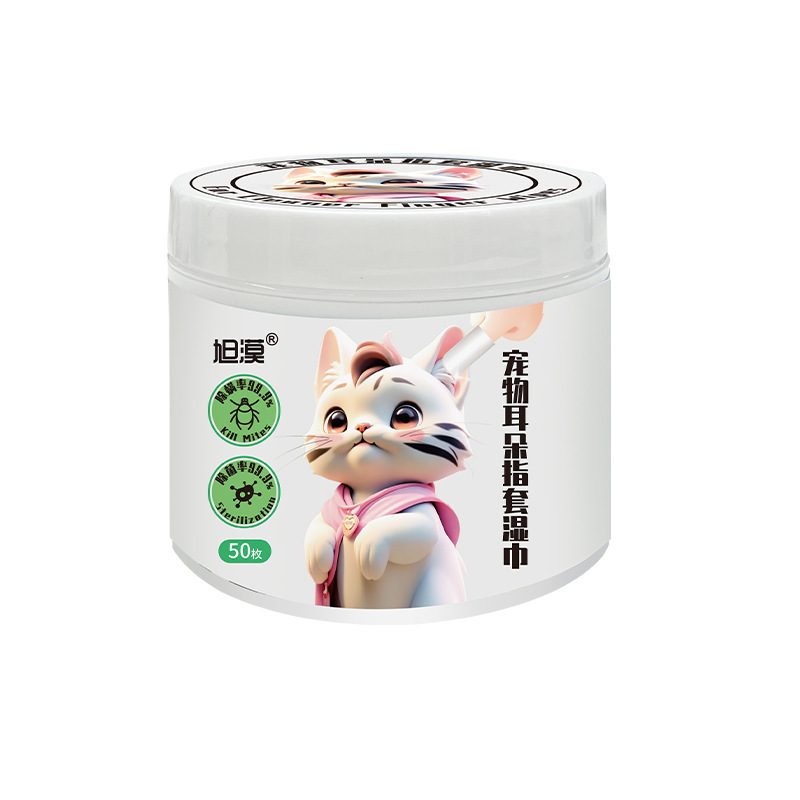Toallitas de limpieza de dedos para mascotas transfronterizas, toallitas de limpieza de oídos para perros, toallitas de limpieza de dientes para perros, toallitas de limpieza de oídos para perros