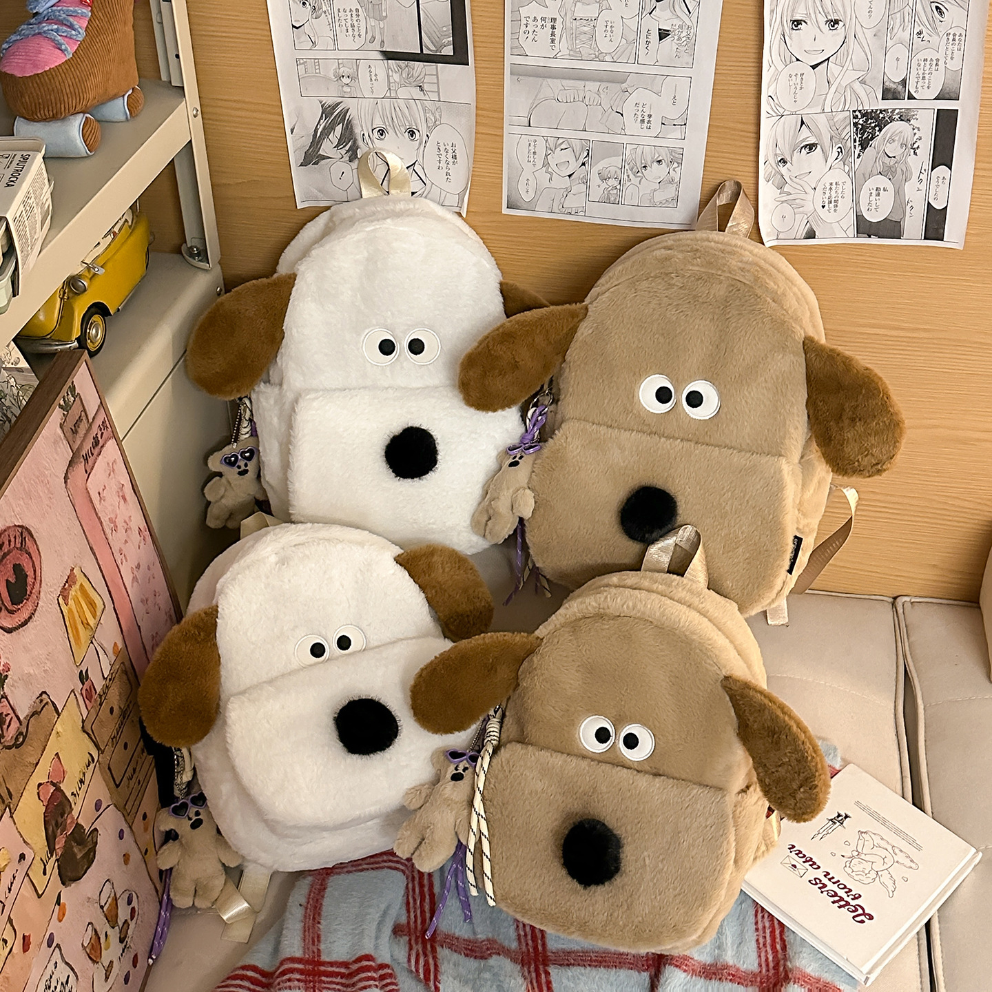 Mochila de peluche de dibujos animados, mochila de peluche de gran capacidad para estudiantes, mochila de clase, 2026 mochila de peluche de niña encantadora