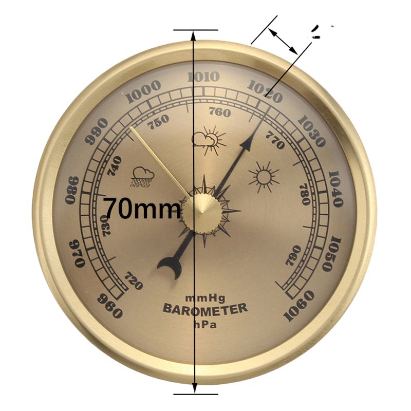 70mm puntero mecánico caja vacía caja de metal caja de película medidor de presión atmosférica libre de líquidos comercio electrónico transfronterizo Taobao Venta caliente