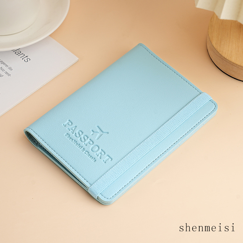 Spot bolsa de pasaporte de cuero de pu de venta caliente transfronteriza, clip de pasaporte multifuncional, cubierta de pasaporte, cubierta de pasaporte