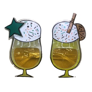 Factory Summer Party New Juice Cup Glasses Prom Travel Vacation Glasses Internet Popular Fashion Photo Props