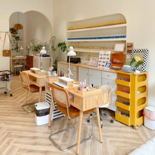 Solid Wood Manicure Table Vacuum Cleaner Inlaid Japanese Style Single Manicure Table Small Internet Celebrity Manicure Table and Chair Workbench