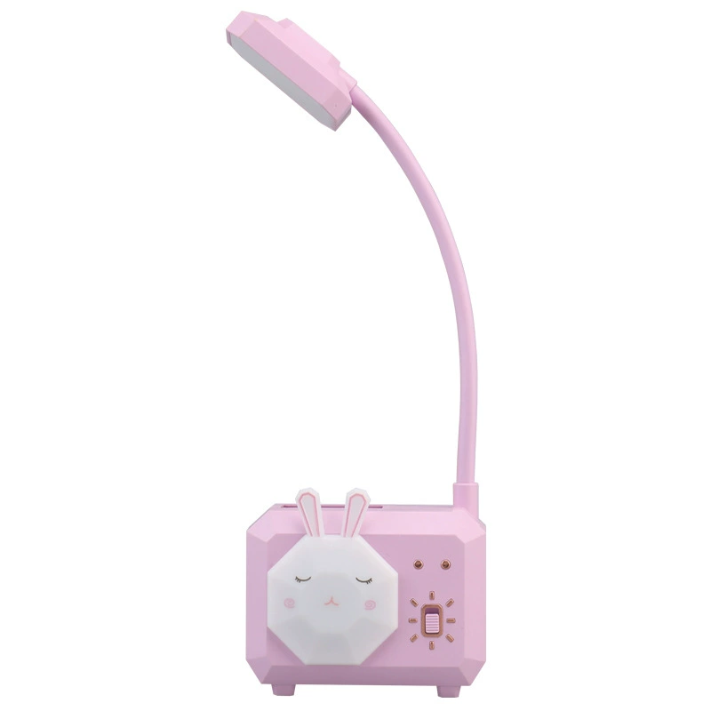 Children's teaching table lamp for elementary school students for desktop, cartoon pens holder, lantern for bed, eyes protection