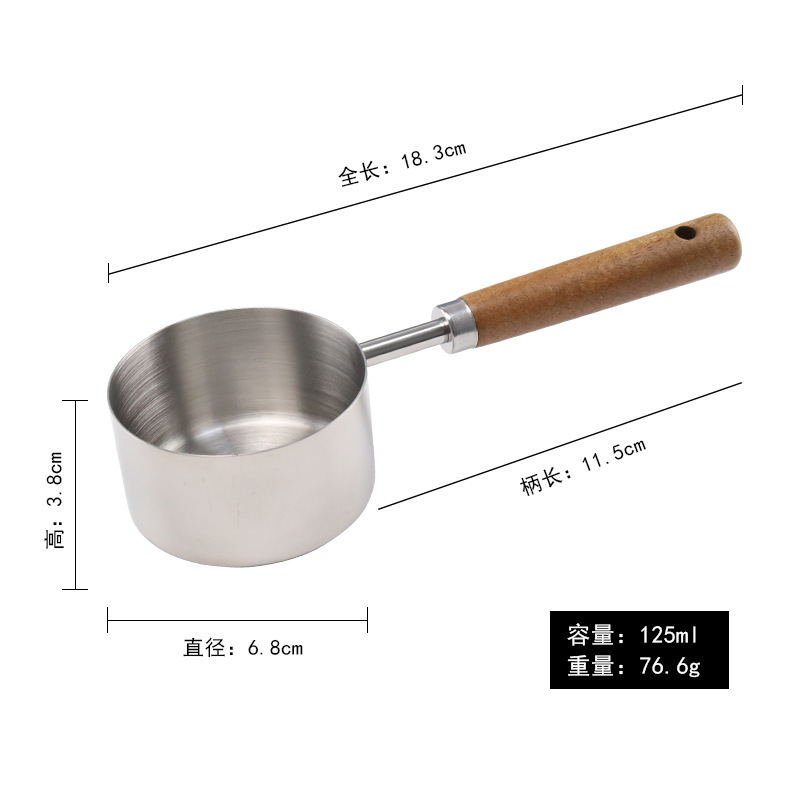 キッチン木柄ステンレスコーヒー測定スプーングラム数測定スプーンステンレス家庭用焙煎測定スプーンセット|undefined