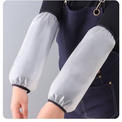 Extended-length waterproof arm sleeves for men and women, household use—autumn and winter transparent oversleeves for kitchens, protecting against oil, stains, and dirt, suitable for adults.
