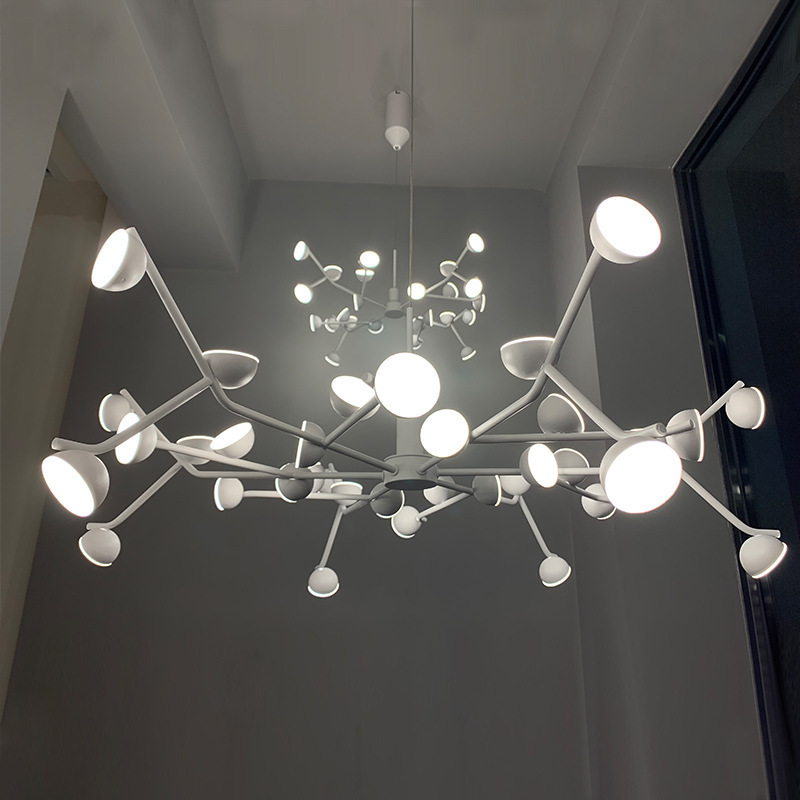北欧白色多头客餐厅吊灯现代创意简约办公室时尚卧室2019新款灯具