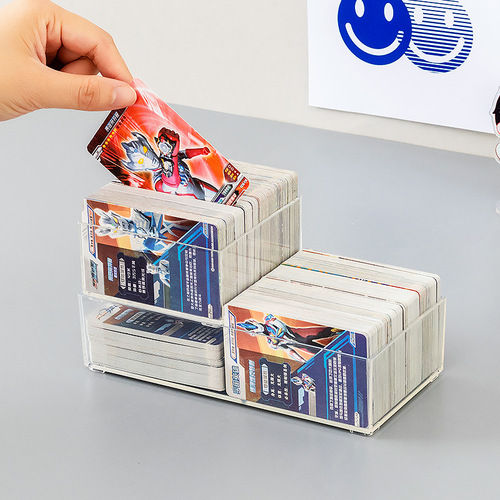 Children's toy card Ultraman card storage box transparent mini peripheral postcard photo sticker storage box