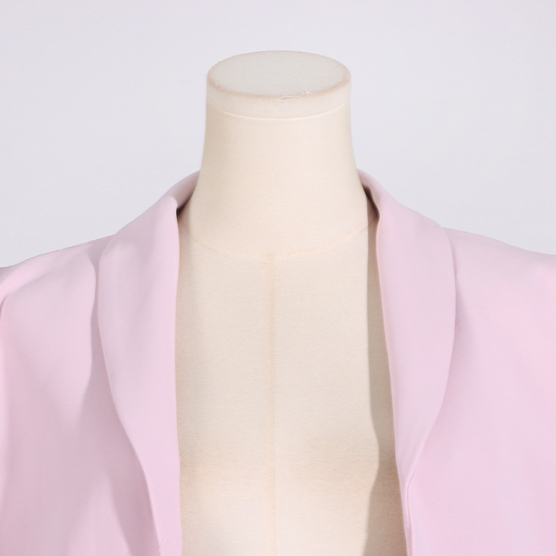 Women's Blazer Jacket Floral Button Detail High End Shawl Style_voghion.com