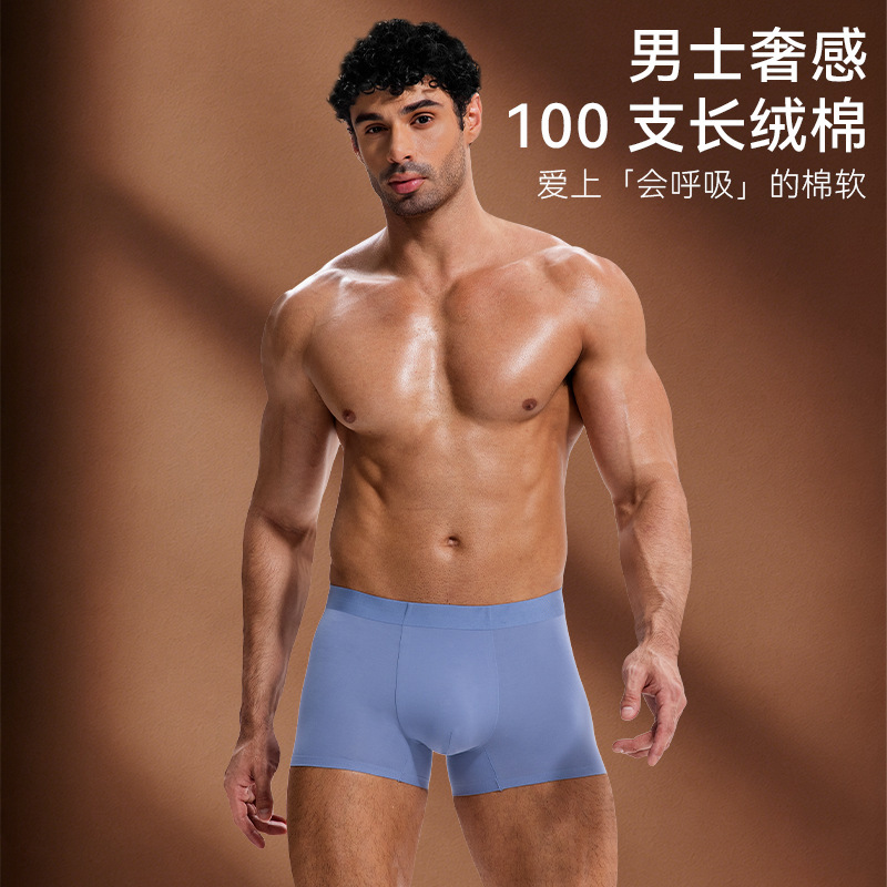100-Count Long-Staple Cotton 10A Antibacterial Men's Underwear, Men's Shorts, Boxer Briefs, Skin-Friendly and Comfortable Men's Underwear 100-Count Long-Staple Cotton 10A Antibacterial Men's Underwear, Men's Shorts, Boxer Briefs, Skin-Friendly and Comfortable Men's Underwear