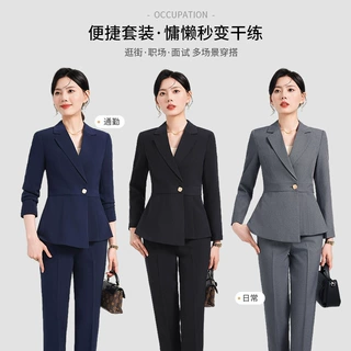 西装外套女职业正装秋冬2024新款酒店经理前台接待工作服西服套装